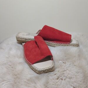 Gaimo Women's Orange Suede Espadrilles